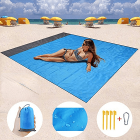 1pc Outdoor Camping Picnic Mat; Oxford Cloth Portable Mat; Folding Waterproof Moisture-proof Mat For Beach - Green - 78.74*82.68inch