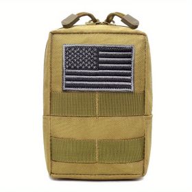 Outdoor Tactical Molle Pouches; Compact Waterproof EDC Waist Bag For Hiking Backpacking Hiking - Mud Color