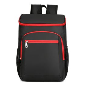 Waterproof Leakproof Thermal Insulated Outdoor Cooler Backpack For Hiking Camping Picnic - Black/Red