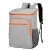 Waterproof Leakproof Thermal Insulated Outdoor Cooler Backpack For Hiking Camping Picnic - Gray+Black/Red