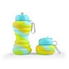 550ML Collapsible Water Bottles Outdoor Sports Fold Water Cup Silicone Leakproof Portable Kettle Travel Children Adult Bottle - 550ML - G