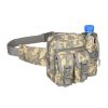 Tactical Waist Bag Denim Waistbag With Water Bottle Holder For Outdoor Traveling Camping Hunting Cycling - ACU Camouflage