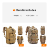 Men's 30L Compact Outdoor Sports Mountaineering; Hiking; Camping Backpack - Khaki*2+CP Color