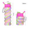 500ml Creative Silicone Folding Water Cup Outdoor Sports Ride Fitness Portable Kettle Camouflage Gift Cup Free Delivery Items - 0.5L - 1