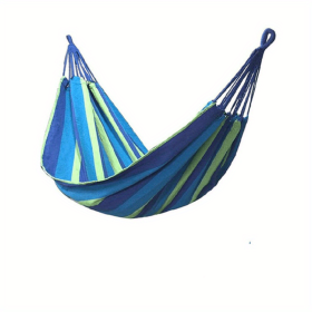 1pc Outdoor Swing; Sleeping; Double Indoor Rocking Bed; Household Adult Sling; Hanging Tree Net Bed; Hanging Chair; Sleeping Net Hammock - Blue