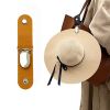 Leather Hat Holder Clip For Travel On Bag Backpack Luggage; Multifunctional Cap Clip; Travel And Camping Accessories - Orange