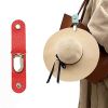 Leather Hat Holder Clip For Travel On Bag Backpack Luggage; Multifunctional Cap Clip; Travel And Camping Accessories - Red