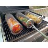 1PCS Rolling Grilling Basket - Round Stainless Steel BBQ Grill Mesh - 20cm