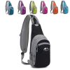 Multifunctional Single Shoulder Backpack For Outdoor Activities - Black+Sky Blue