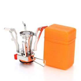 Outdoor Camping Stove Mini Stove All-in-one With Electronic Ignition Portable Picnic Stove - kif-orange