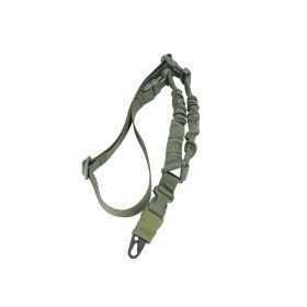 Tactical Single Point Harness Rope; Sling Nylon Adjustable Shoulder Strap; Suitable For Outdoor Rock Climbing; Hunting Sports - Green