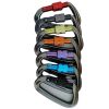 Aluminum Carabiner Clips 5 Pack  D Shape, Keychain Buckles D-Ring Locking Carabiner Light but Strong - color