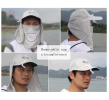 Mens Visor UV Protection Cycling 360 Degree Cape Sunscreen Hat for Outdoor Activities - Grey