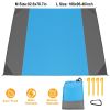 108x96.46in Sand Proof Picnic Blanket Water Resistant Foldable Camping Beach Mat  - Blue - M