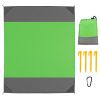 108x96.46in Sand Proof Picnic Blanket Water Resistant Foldable Camping Beach Mat  - Green - L