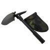 Multi-Function Military Portable Folding Camping Shovel; Garden Outdoor Tool - Black