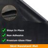 60x39in Under Grill Mat Folding Oil Absorbent Reusable Water Resistant Grilling Protective Mat for Decks Patios Smokers Fryer - Black