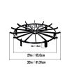 Backyard Camping Round Fire Pit Wheels Fire Pit Grate  - Black - 32 x 32 inch