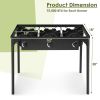 225; 000-BTU Portable Propane 3 Burner Gas Cooker - black