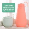 500ml Large Capacity Silicone Folding Water Bottle High Temperature Resistance Outdoor Sports Bottle Travel Portable Cup - 500ML - 01