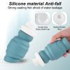 Portable Silicone Folding Cup 320ml Mini Outdoor Picnic Tableware Box Travel Coffee Retractable Wine Glass - Grey - 320ml