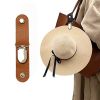 Leather Hat Holder Clip For Travel On Bag Backpack Luggage; Multifunctional Cap Clip; Travel And Camping Accessories - White