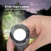 5.3oz Small & Extremely Zoomable LED Tactical Handheld Flashlight with Knife - New