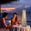 9500 BTU Portable Tabletop Pyramid Patio Heater with Glass Tube - as show