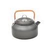 Outdoor portable 2-3 person camping stove cover pot picnic cooker non stick pot teapot combination set including tableware - black