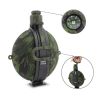 Collapsible Military Water Bottle Silicone Water Kettle Canteen with Compass Foldable Water Bottle for Traveling Hiking Camping - A1