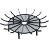 Fire Grate Log Grate Wrought Iron Fire Pit Round Spider Wagon Wheel Carbon frame - black