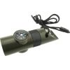 Portable Multifunctional Compass; Whistle; Thermometer; Suitable For Outdoor Camping; Survival Gear - Army Green