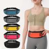 Small Fitness Waist Bag (Fit Up To 75kg) With Adjustable Strap For Hiking Running Outdoor Traveling - Black