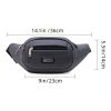 Black High-capacity Fanny Pack; Male Outdoor Sports Fashion Mobile Phone Bag; Waterproof Running Cross-body Business Purse; Waist Bag - Black