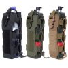 1pc Molle Water Bottle Bag; Travel Camping Hiking Kettle Holder Carrier Pouch; Outdoor Accessories - Khaki