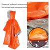 2pcs Emergency Blanket Poncho; Ultralight Waterproof Thermal Survival Space Blanket Ponchos For Outdoor Camping Hiking - Orange 2pcs