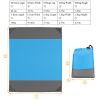 108x96.46in Sand Proof Picnic Blanket Water Resistant Foldable Camping Beach Mat  - Blue - L