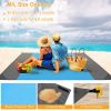 108x96.46in Sand Proof Picnic Blanket Water Resistant Foldable Camping Beach Mat  - Blue - M