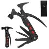 Multi-function Hammer Camping Gear Multitool Portable Outdoor Survival Gear Emergency Life-saving Hammer Escape Tool - Red