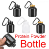 Mini Portable Protein Powder Bottles with Keychain Health Funnel Medicine Bottle Small Water Cup Outdoor Sport Storage - Only 1pcs spoon