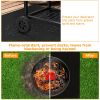 60x39in Under Grill Mat Folding Oil Absorbent Reusable Water Resistant Grilling Protective Mat for Decks Patios Smokers Fryer - Black