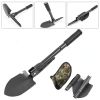 Multi-Function Military Portable Folding Camping Shovel; Garden Outdoor Tool - Black