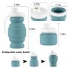 Portable Silicone Folding Cup 320ml Mini Outdoor Picnic Tableware Box Travel Coffee Retractable Wine Glass - Pink - 320ml