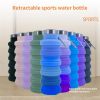 500ml outdoor retractable water bottle portable collapsible silica gel sports cup - as shown - A03 500ML