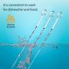 10Pcs BBQ Skewers 16" inch Kabob Skewers V-Shape Stainless Steel Shish Kebab Sticks Reusable Barbecue Skewers Set BBQ Grill Skewers  - Silver