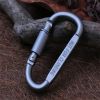 Aluminum D-Ring Locking Carabiner Light but Strong NOT for Climbing(Pack of 10) - white