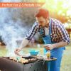 YSSOA 14&rdquo; Portable Grill Charcoa Barbecue Grill; Small D; Portable Grill; Detachable Grill ; Mini Tabletop Camping Grill BBQ; Black - as Pic