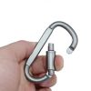 Aluminum D-Ring Locking Carabiner Light but Strong NOT for Climbing(Pack of 10) - white