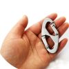 10 Pack S Shaped 8 Shaped Snap Keychain Hook Clip Outdoor Camping for Molle Backpack Hanger Buckle Quick Release Keychain - white