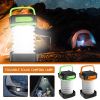 Portable USB Rechargeable Foldable/Retractable Solar Camping Lamp; Multi-Functional LED Light For Hiking; Fishing; Hunting - Orange